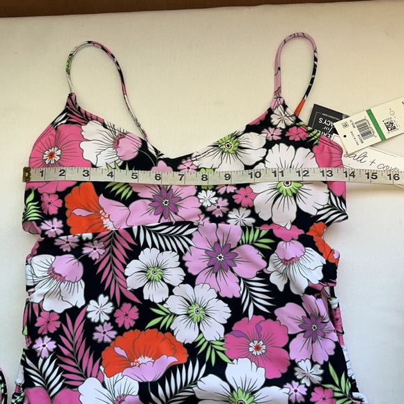 SALT + COVE JUNIORS LACE-UP-SIDES ONE-PIECE SWIMSUIT Sz LARGE - Picture 8 of 12